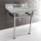 Kingston Brass KVPB30MOQ1 30-Inch Carrara Marble Console Sink, Marble White/Polished Chrome KVPB30MOQ1 - alternate 6